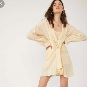 Free People Tara Twist Cream Dress